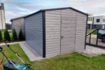 Garaż blaszany 3x4 Domek ogrodowy Dwuspadowy Kolor srebrny RAL 9006