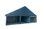 Garaż blaszany 9x6 Trzystanowiskowy Dwuspadowy Antracyt BTX 7016