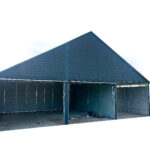 Garaż blaszany 9x6 Trzystanowiskowy Dwuspadowy Antracyt BTX 7016